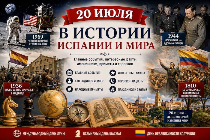 20 июля день в истории Испании и мира
