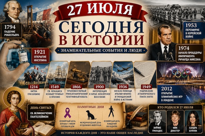 27 июля, что произошло в Испании и в мире