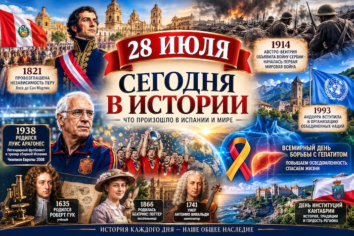 28 июля, что произошло в Испании и в мире