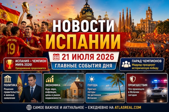 Новости Испании сегодня 21 июля 2026 года