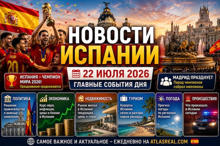 Новости Испании сегодня 22 июля 2026 года