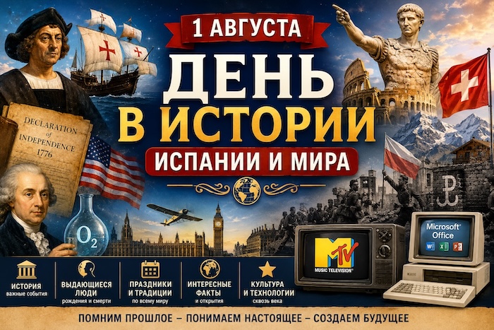 Что произошло 1 августа в Испании и в мире