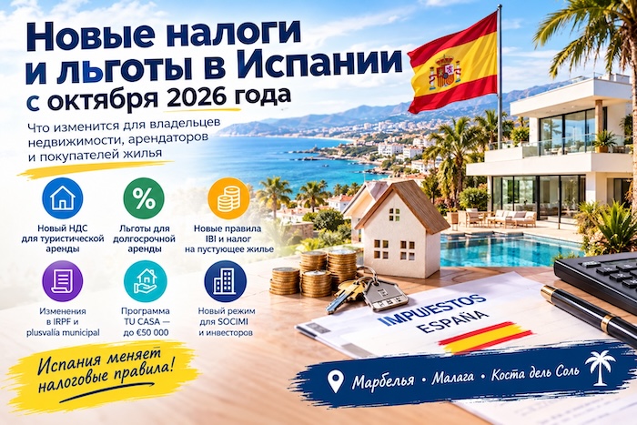 Новые налоги в Испании 2026